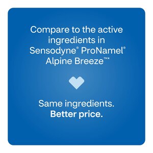 CVS Health Sensitive Enamel Guard Gentle Whitening Fluoride Toothpaste, Alpine Mint , 4 OZ