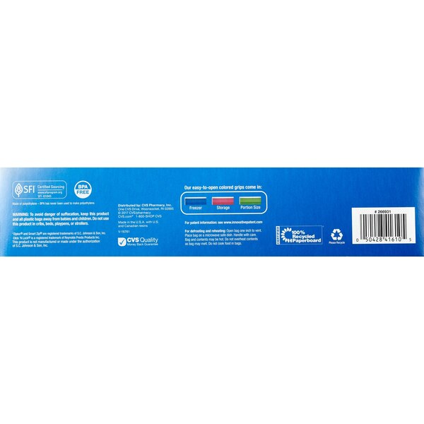 Total Home Storage Bags, Color Seal Double Zipper Gallon, 20 ct