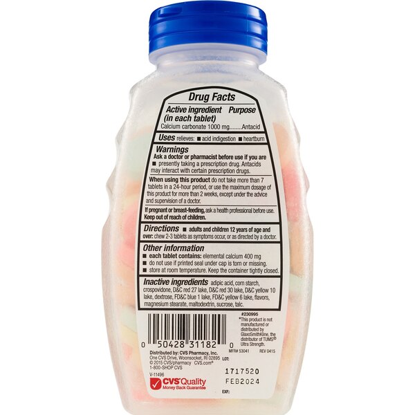 CVS Health Antacid Chewable Tablets