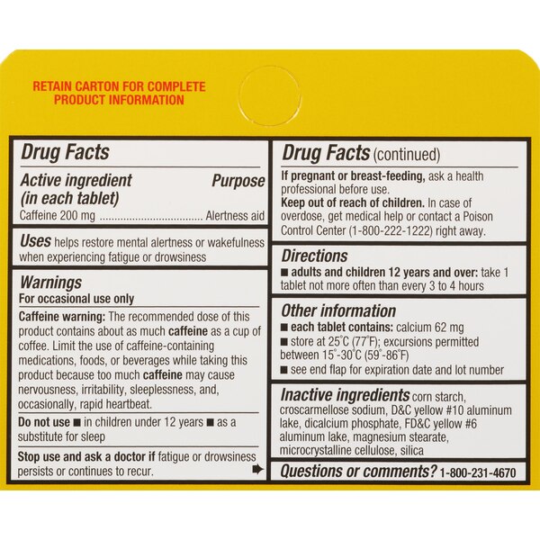 CVS Health Caffeine 200 MG Tablets