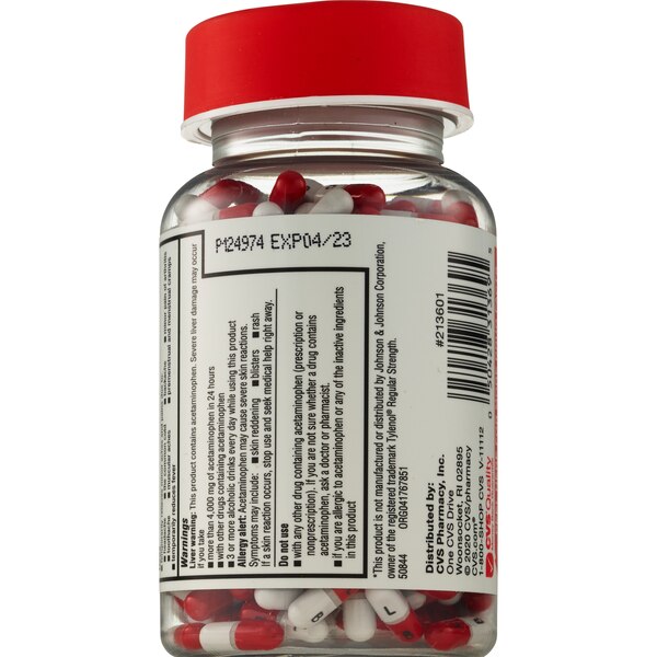 CVS Health Regular Strength Acetaminophen Pain Reliever & Fever Reducer 325 MG Gelcaps, 365 CT