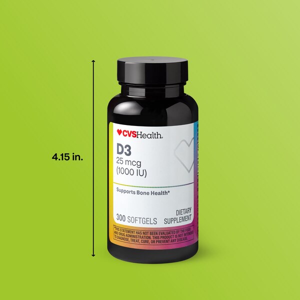 CVS Health Vitamin D3 1000IU Softgels
