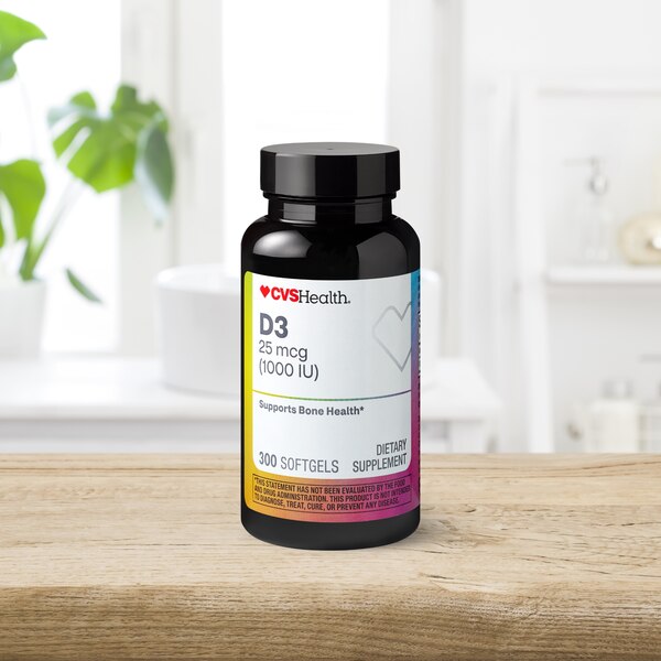 CVS Health Vitamin D3 1000IU Softgels