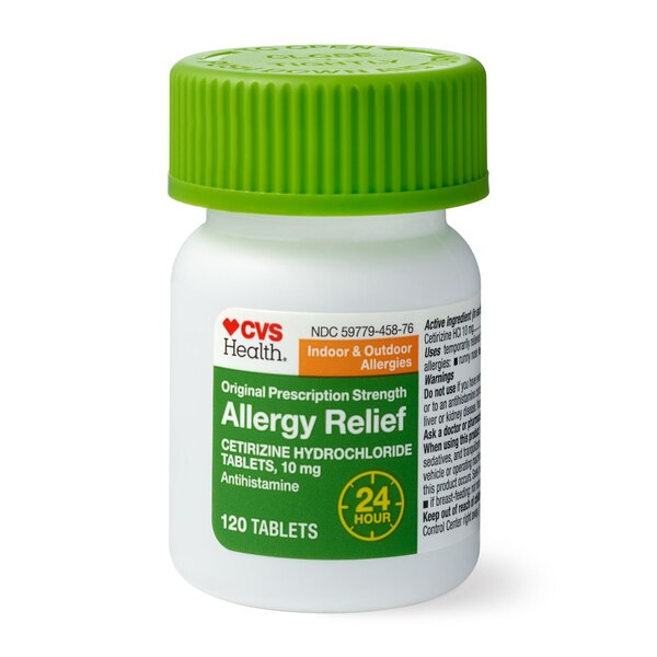 CVS Health 24HR Allergy Relief Tablets, 10mg Cetirizine HCl