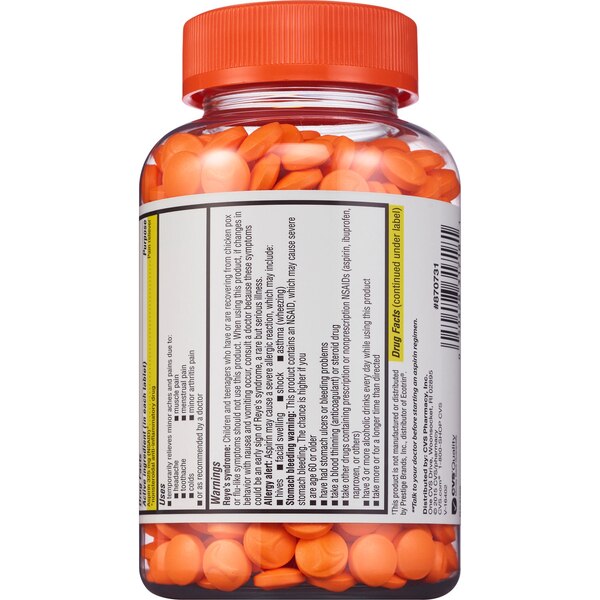 CVS Health Regular Strength Aspirin 325 MG Enteric Coated Tablets