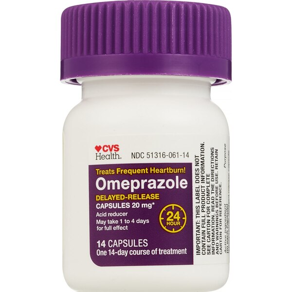 CVS Health Omeprazole Acid Reducer Delayed-Release Capsules