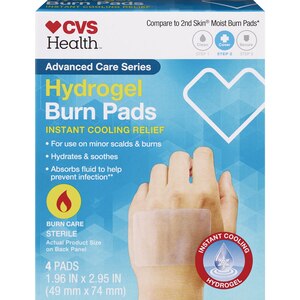 CVS Health Sterile Hydrogel Burn Pads, 3in x 3in, 1.96in x 2.95in