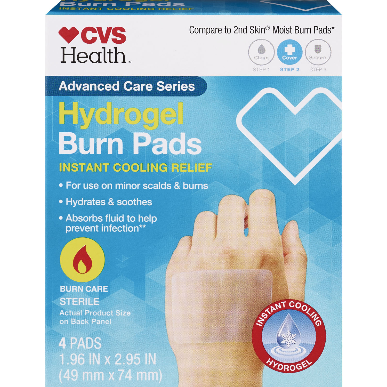 CVS Health Sterile Hydrogel Burn Pads