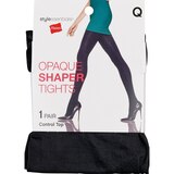 Style Essentials by Hanes Opaque Shaper Tights, Black, thumbnail image