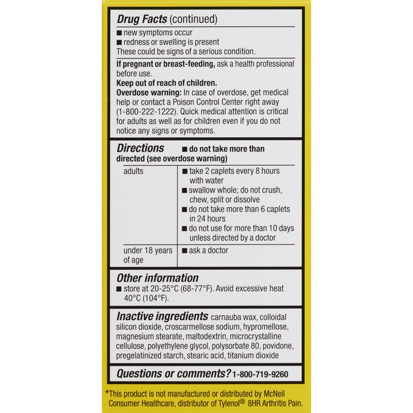 CVS Health 8HR Arthritis Pain Relief Acetaminophen 650 MG Caplets