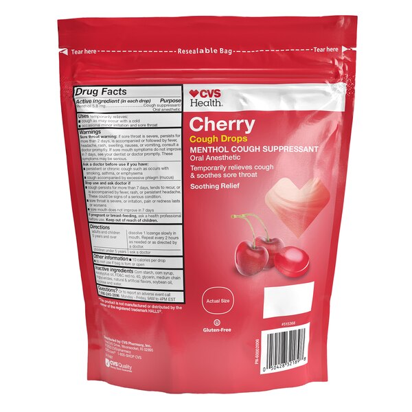 CVS Health Cherry Cough Drops, 160 CT