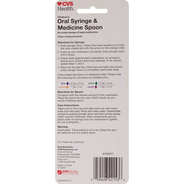 CVS Health Oral Syringe & Medicine Spoon
