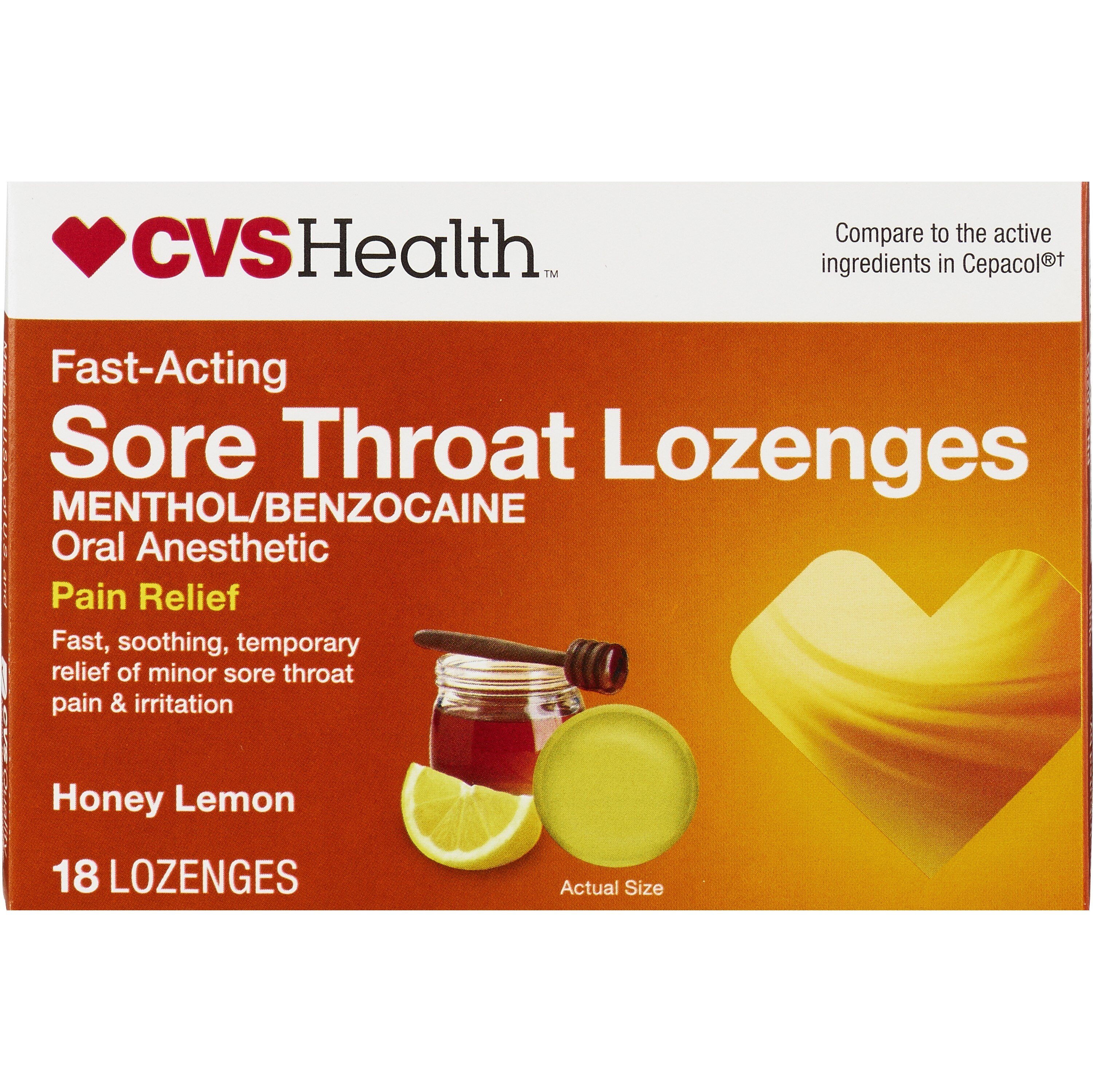 CVS Health - Pastillas de rápida acción para el dolor de garganta