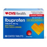 CVS Health Ibuprofen Pain Reliever & Fever Reducer (NSAID) 200 MG Coated Tablets, thumbnail image