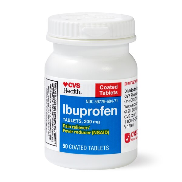 CVS Health Ibuprofen Pain Reliever & Fever Reducer (NSAID) 200 MG Coated Tablets
