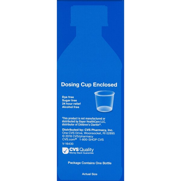 CVS Health Children's 24HR Non-Drowsy Allergy Dye Free Loratadine Oral Antihistamine