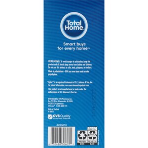 Total Home Zipper Seal Sandwich Bags, 100 ct