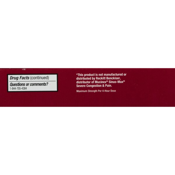 CVS Health Maximum Strength Mucus Relief Sinus Severe Congestion & Pain Relief Caplets, 20 CT
