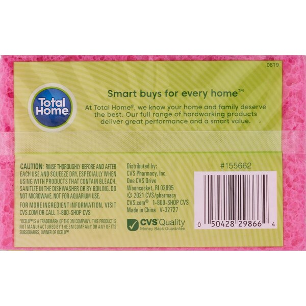 Total Home Kitchen Sponges, 4 ct