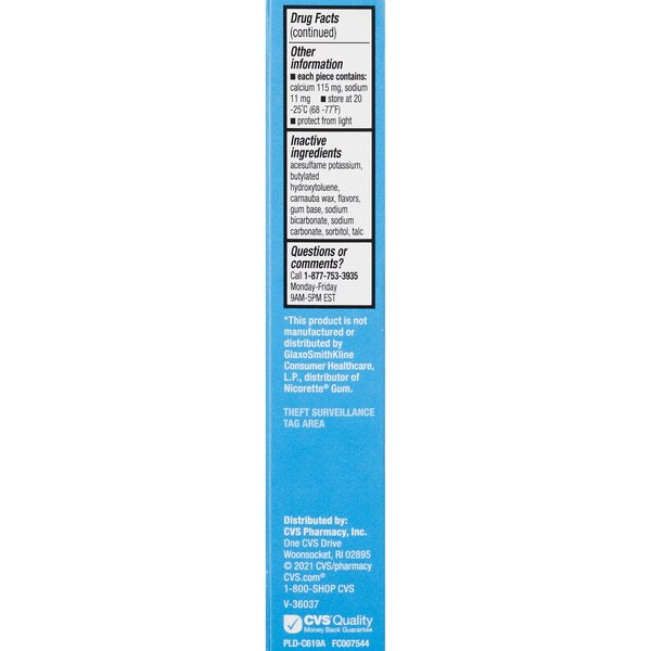 CVS Health Sugar Free Nicotine Gum, Original