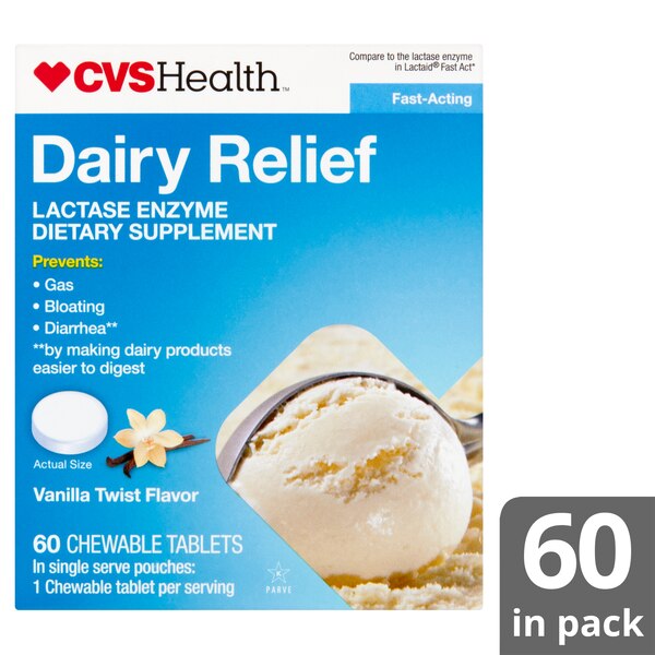 CVS Health Fast Acting Dairy Relief Chewable Tablets