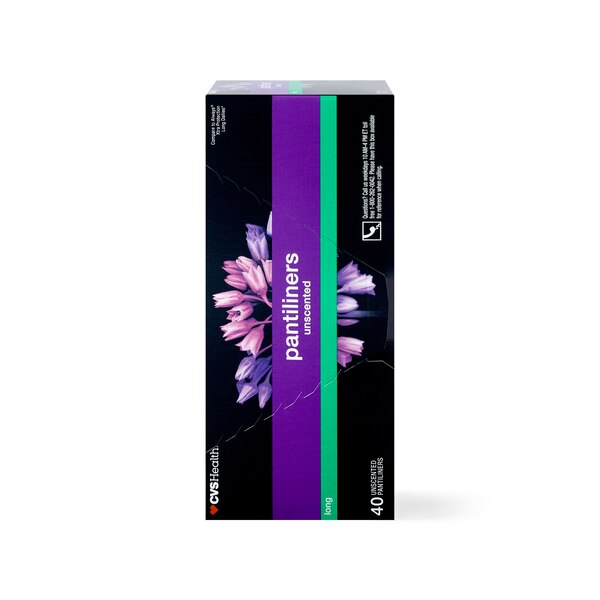 CVS Long Panty Liners, Unscented, Regular