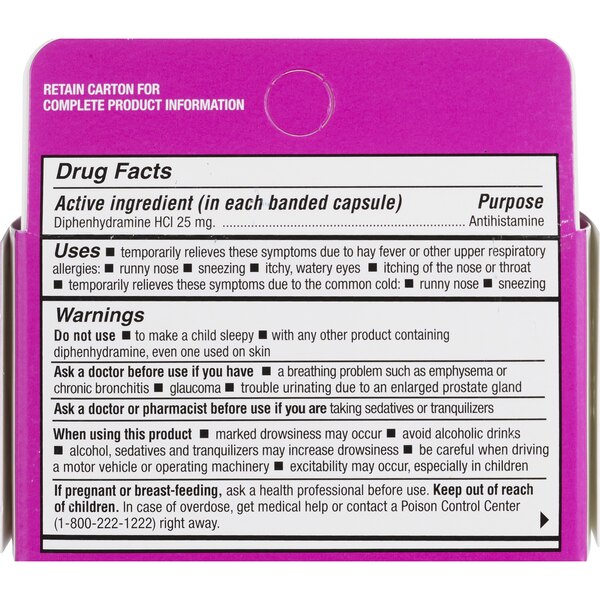 CVS Health - Cápsulas para la alergia, con difenhidramina