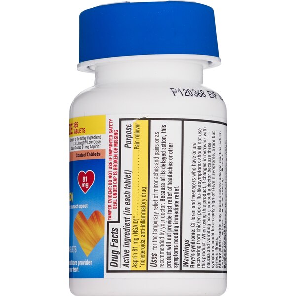 CVS Health Low Strength Aspirin 81 MG Enteric Coated Tablets