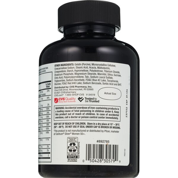 CVS Health Women 50+ Multivitamin Tablets, 200 CT