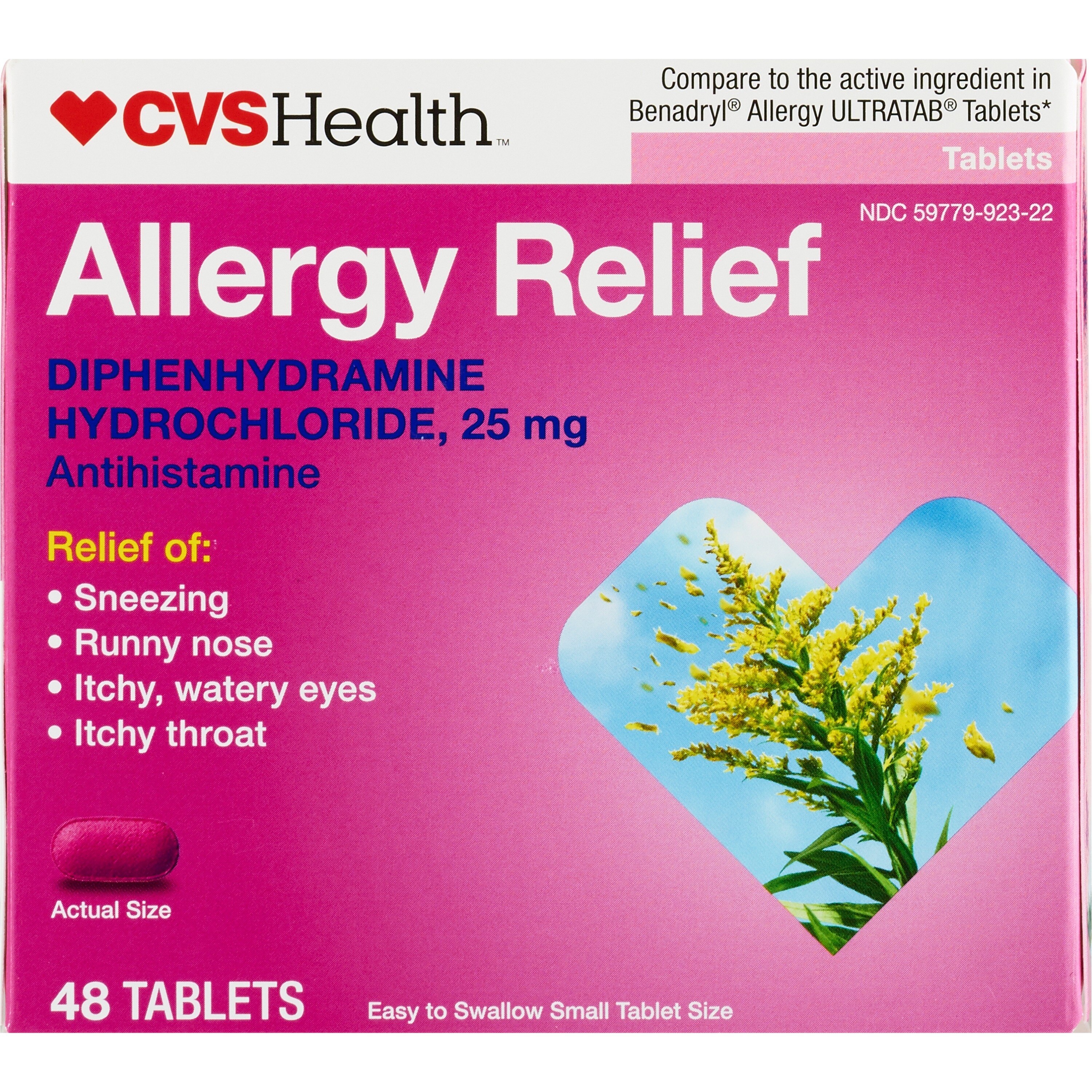 CVS Health - Tabletas para la alergia, con difenhidramina