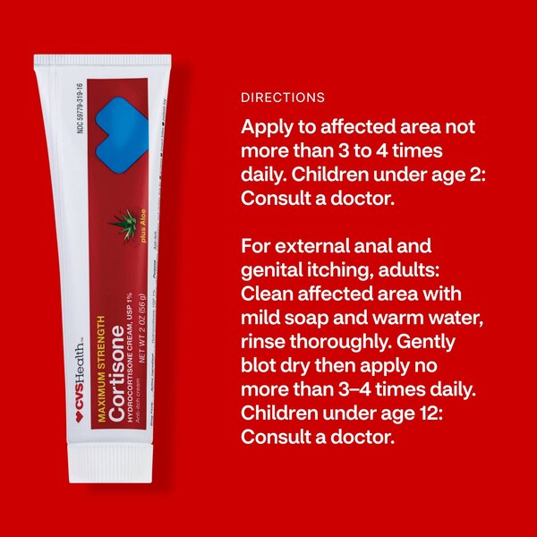 CVS Health Maximum Strength Cortisone Anti-Itch Cream Plus Aloe