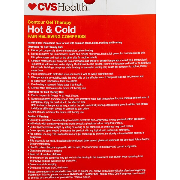 CVS Health Contour Gel Therapy Hot & Cold Pain Relieving Compress