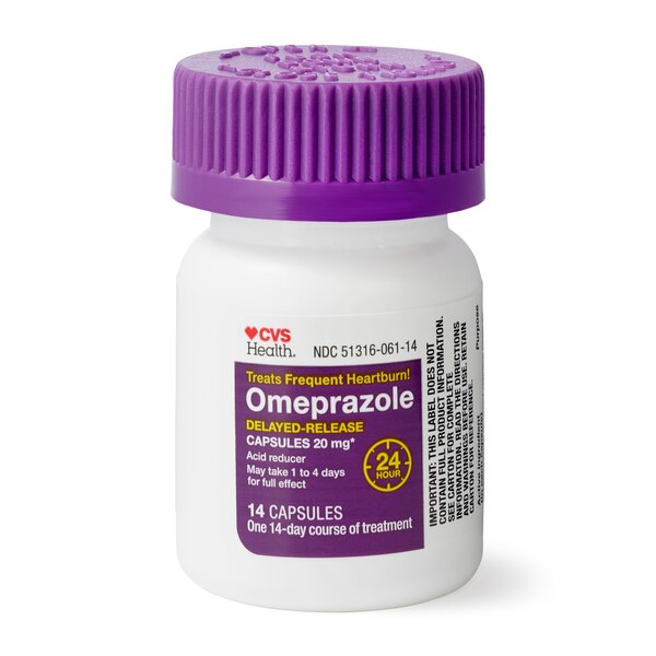 CVS Health Omeprazole Acid Reducer Delayed-Release Capsules