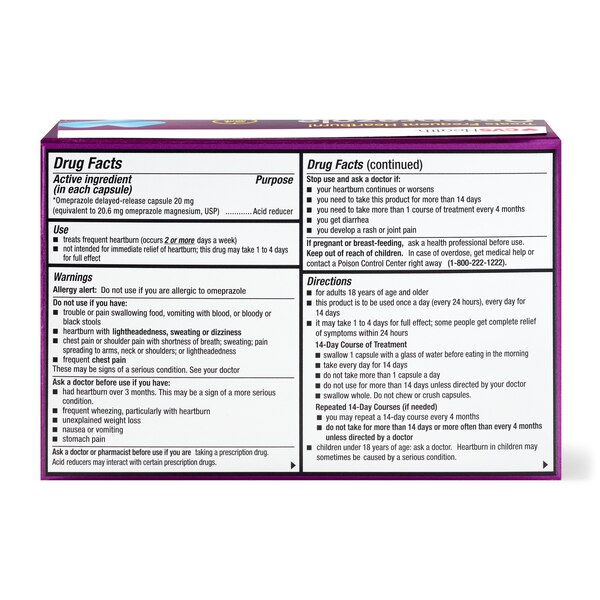 CVS Health Omeprazole Acid Reducer Delayed-Release Capsules