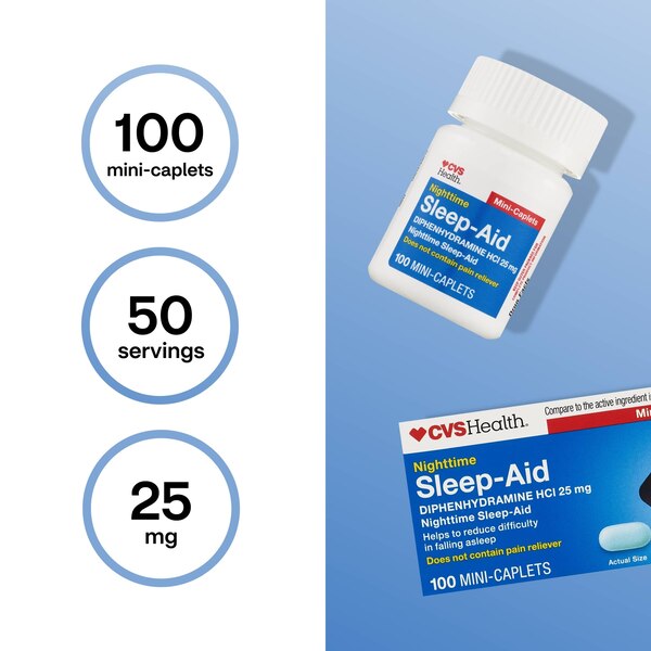 CVS Health Nighttime Sleep Aid Mini Caplets