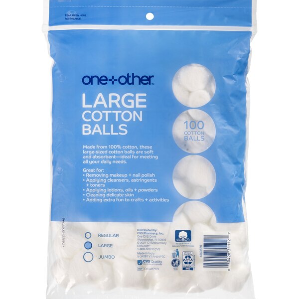 one+other Large Absorbent Cotton Balls