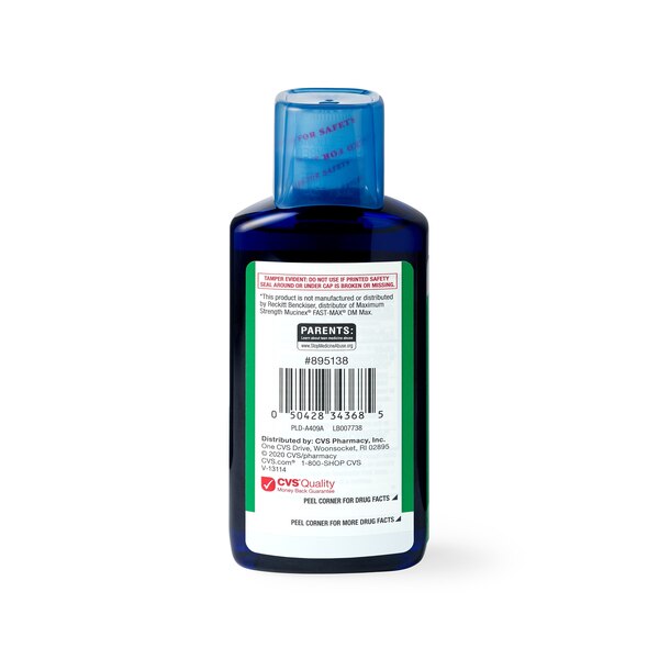 CVS Health Maximum Strength Adult DM Maximum Cough Suppressant Liquid, 6 OZ