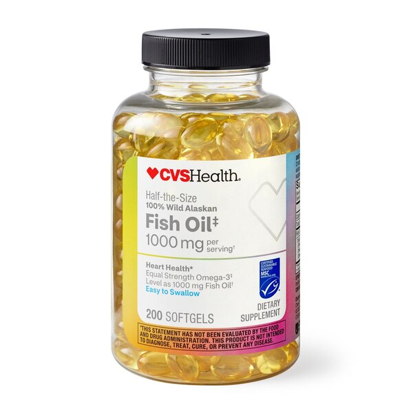 CVS Health Fish Oil, Half Size, 1000 MG