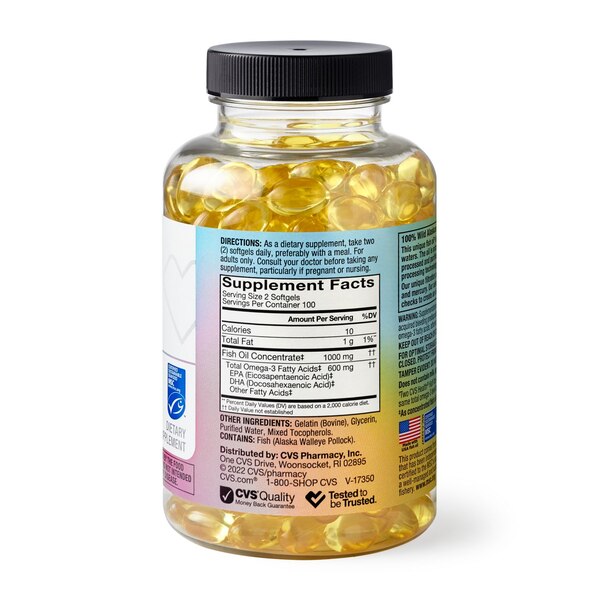 CVS Health Fish Oil, Half Size, 1000 MG