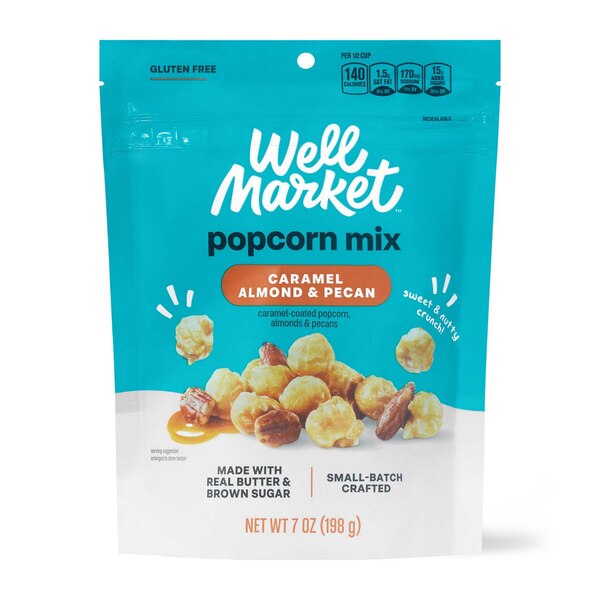 Well Market Caramel Almond and Pecan Popcorn Mix, 7 oz
