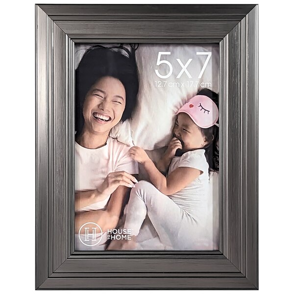 House To Home Wide Silver Picture Frame, 5 x 7 in
