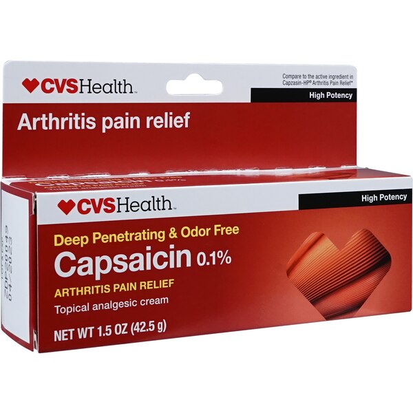CVS Health Arthritis Pain Relief Capsaicin 0.1% Cream, 1.5 OZ