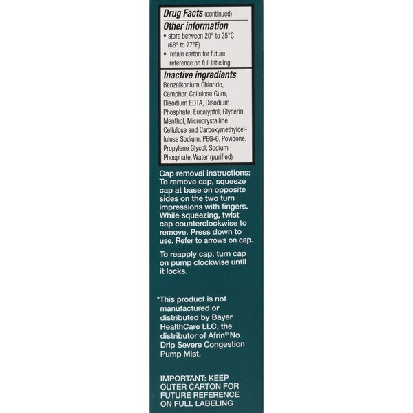 CVS Health 12HR No Drip Nasal Mist Oxymetazoline 0.05%, 0.5 OZ