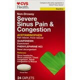CVS Health Non Drowsy Severe Sinus Pain & Congestion Relief, 24 CT, thumbnail image