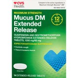 CVS Health 12HR Maximum Strength Mucus DM Extended Release Tablets, thumbnail image 1 of 3