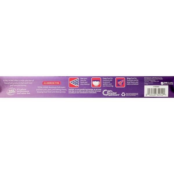Total Home Heavy Duty Aluminum Foil, 50 Sq Ft