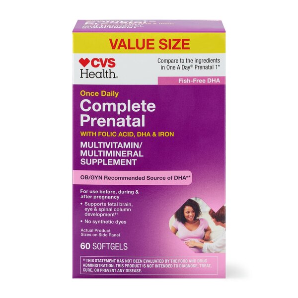CVS Health Prenatal with DHA & Folic Acid Softgels, 60 CT