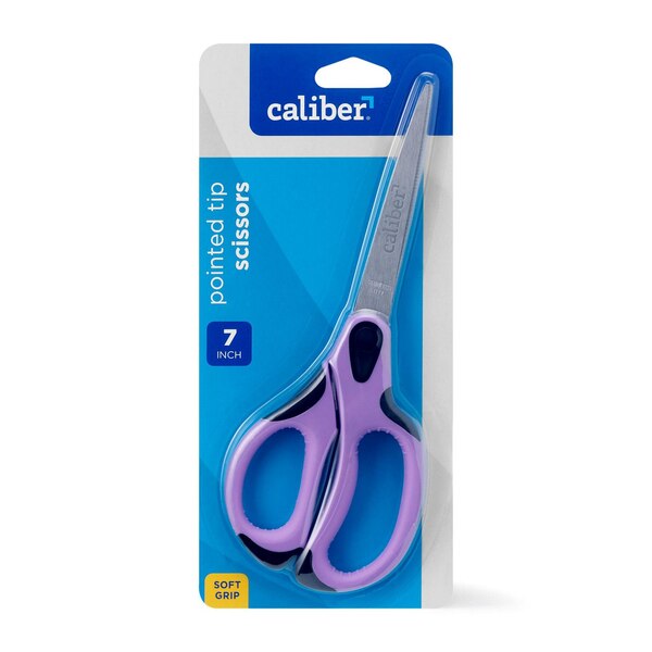 Caliber Soft Handle Scissors, Assorted Colors, 7 in