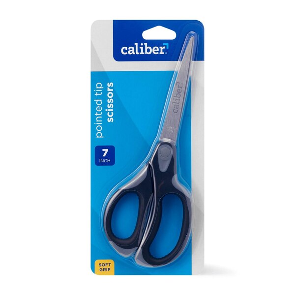 Caliber Soft Handle Scissors, Assorted Colors, 7 in