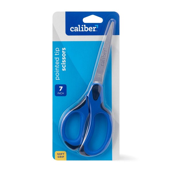 Caliber Soft Handle Scissors, Assorted Colors, 7 in